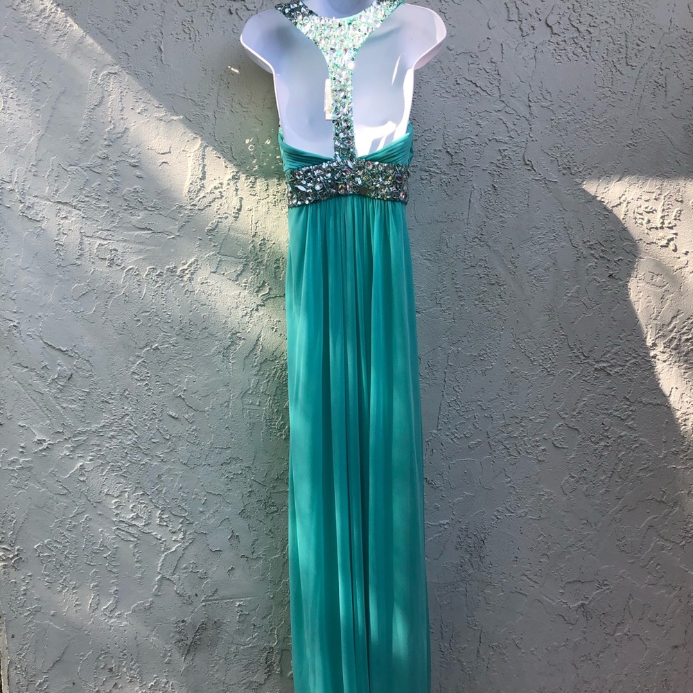 Cache Prom Aqua Dress NWT